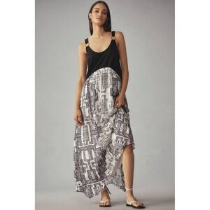 the somerset maxi dress: linen ties edition Buy Anthropologie White The Somerset Maxi Dress: Long-Sleeve Chiffon Edition from Next USA